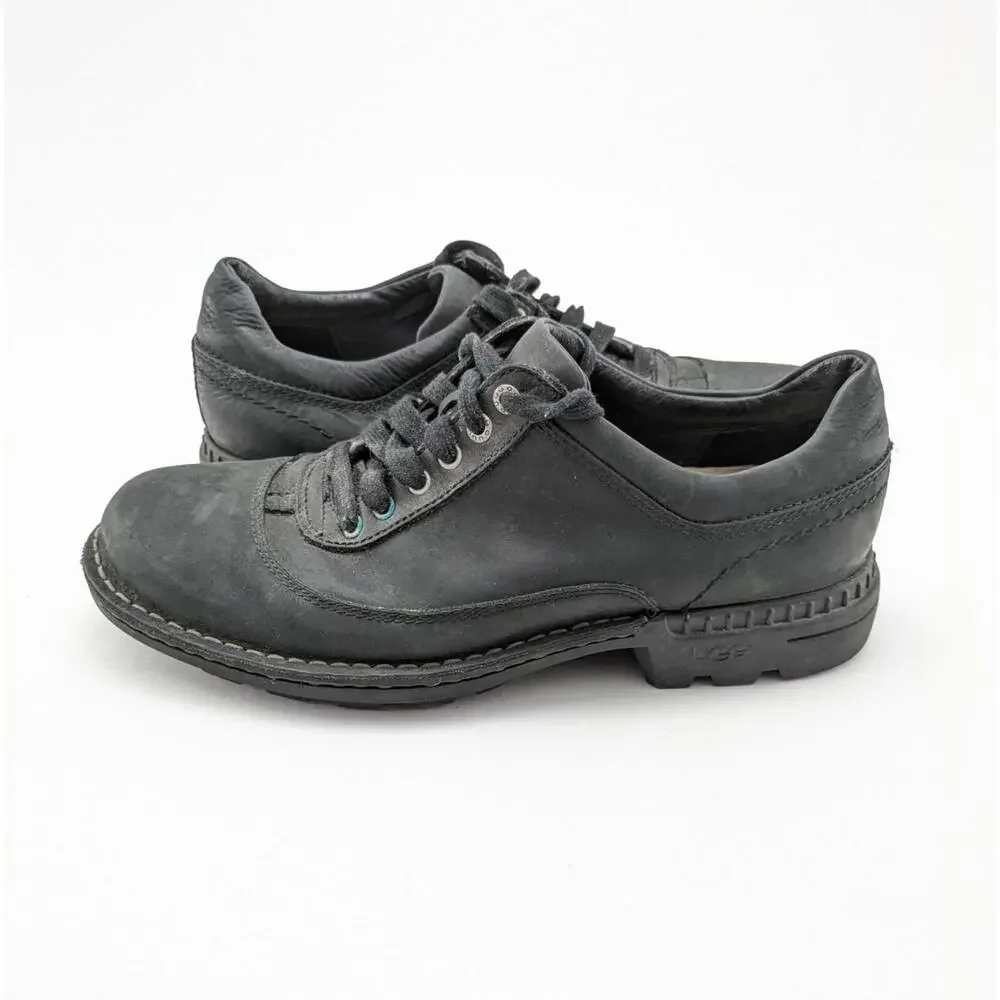 Mens Ugg Australia‎ Oxford Black Leather Casual Outdoor Shoes 5622 Size 10.5